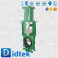 Didtek Actionneur pneumatique de haute qualité Type de gaine assise résiliente Zero Downstream Leakage Slurry Knife Gate Valve